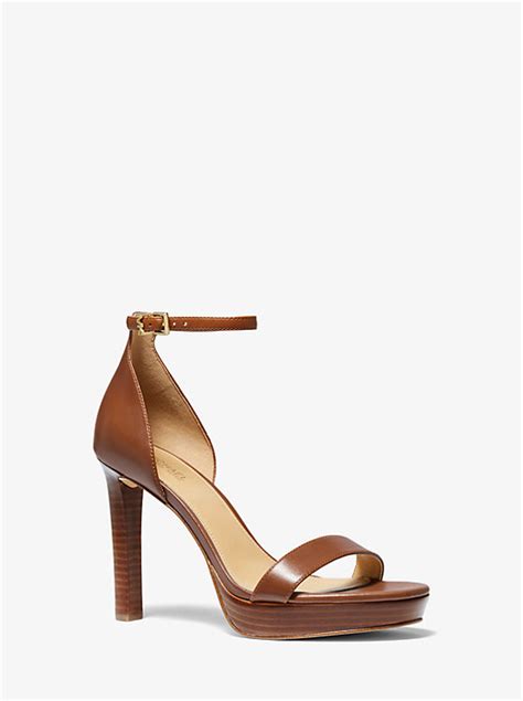 michael kors margot gold|Margot Leather Platform Sandal .